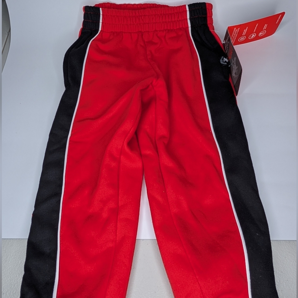 Kids Red and Black Track Pants By Beverly Hills Polo Club. 3T